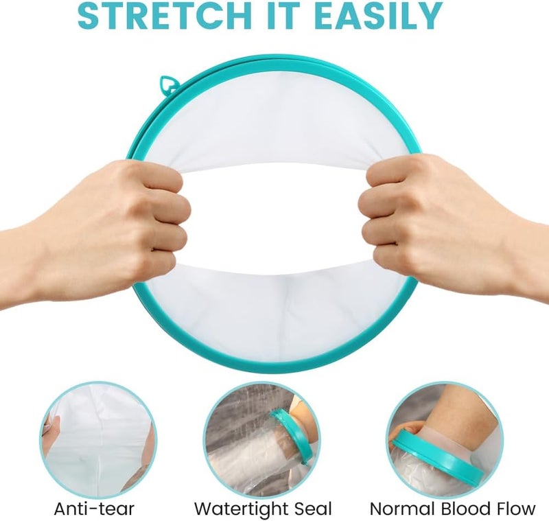 CIVJET Cast Covers for Shower Arm, Waterproof Cast Cover, Cast Cover for Swimming, Cast Protector for Shower Adult, Elbow, Hand, Elbow, Upper Arm (Diameter - 7.9") Extra Long - Image 4